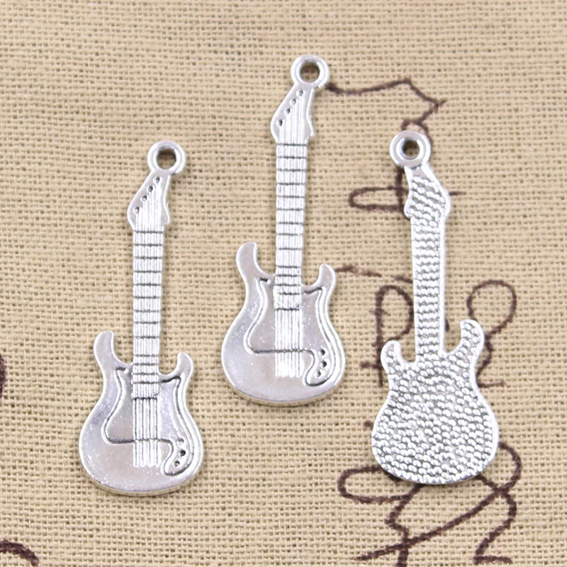 매력 뮤지컬 기타 드림 바이올린 골동품 실버 컬러 펜던트 DIY 공예 결과 만들기 수제 티베트 쥬얼리