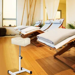 Pedicure Adjustable Nail Footrest Manicure Foot Rest Desk Salon Spa Stand Black