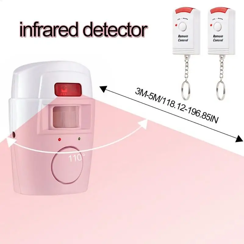 Remote Control Wireless Door Window Home Alarm Wireless PIR / Motion Alarm Sensor with 2 Remote Control Alarm 120db