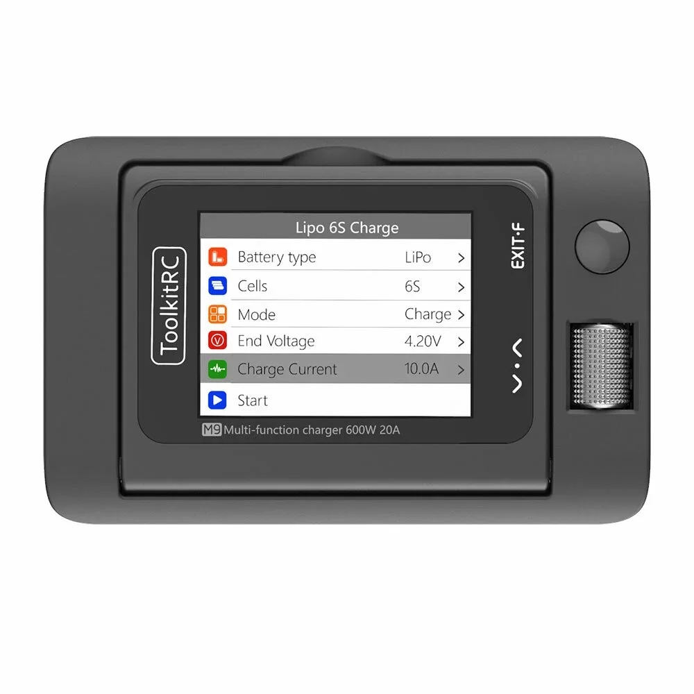 Chargeur RC 600W 20A avec batterie LiFe et adaptateur USB 65W PD QC pour charge rapide