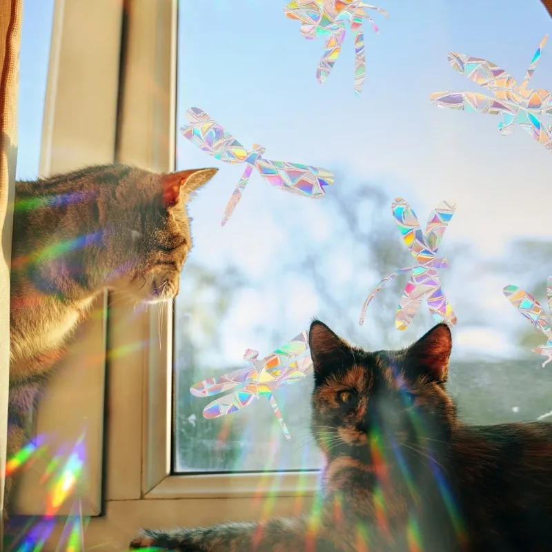 Wall Stickers 29 Stylels Rainbow Maker Sun Catcher Cat Bird Star Mushroom Moon Sun DIY Window Glass Electrostatic Prisms