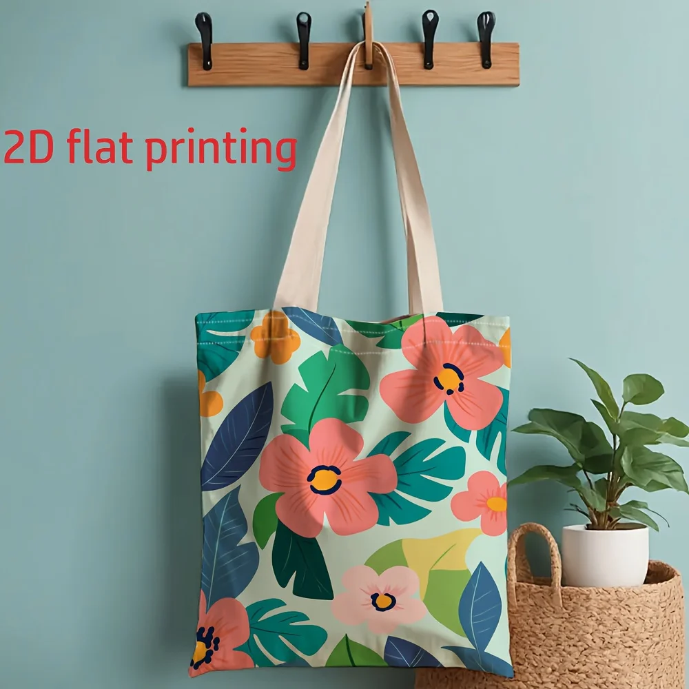Tropical Floral Reusable Tote Bag