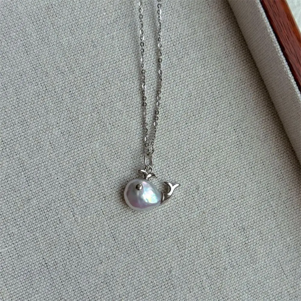 Sweet Lovely Little Fish Stud Earrings Geometric Chunky Pearl Earring for Women Girls Personality Waterproof Jewelry Wholesale