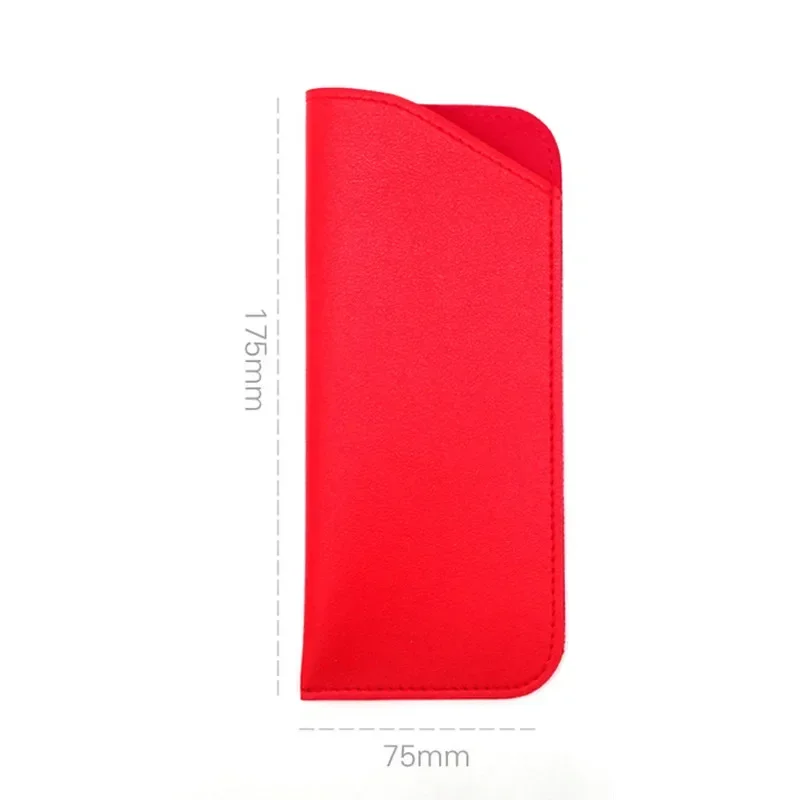 PU Leather Pouch Bag Pocket Eyeglasses Sleeve Eyewear Protector Pure Color Leather Eyeglass Sunglasses Reading Glasses Case Soft glasses case glasses storage bag sunglasses bag zipper eyewear box