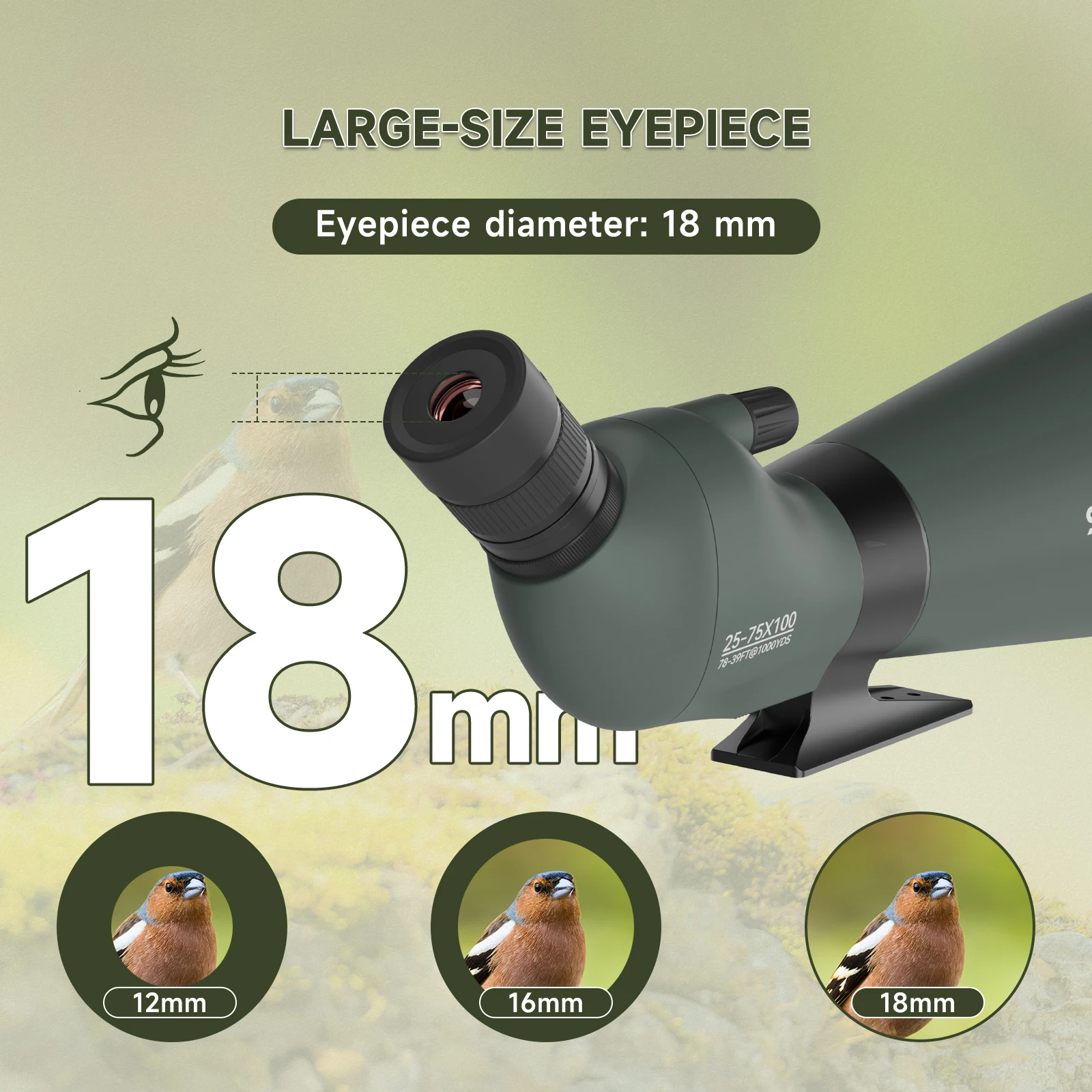 Svbony SV28A 25-75x100 Spotting Scopes FMC Porro Binoculars w