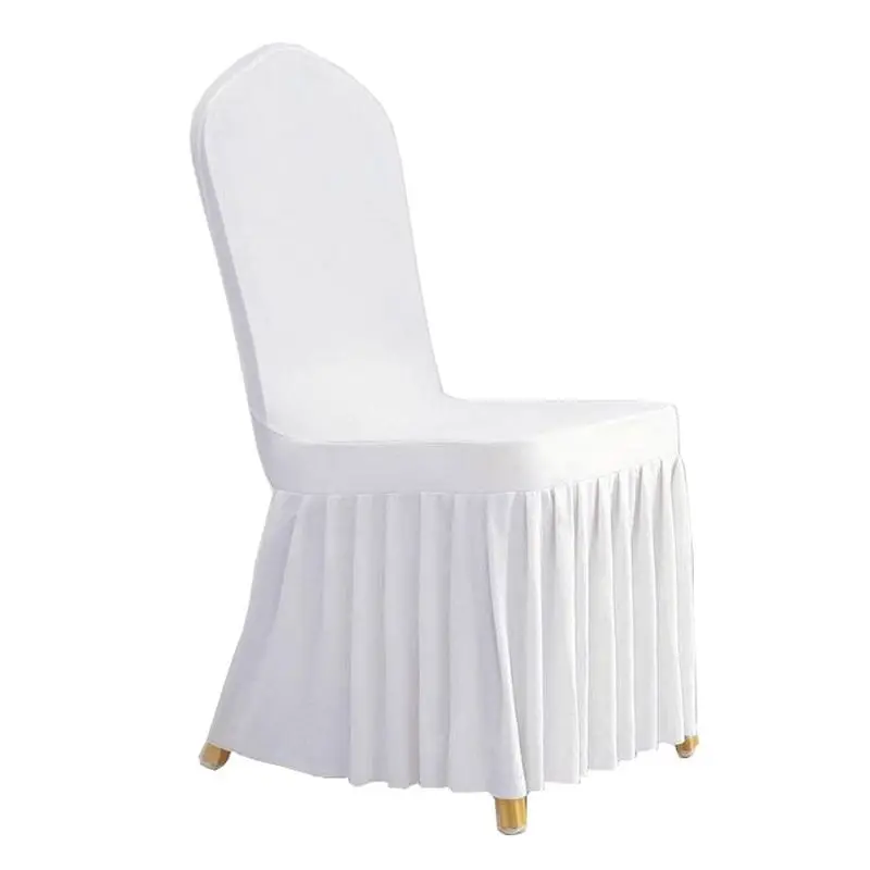1Pcs Elastic Spandex Universal Chair Cover Skirt Cloth For Hotel Home Modern Wedding Birthday Party Event Dining Seat Decoration 6