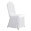 1Pcs Elastic Spandex Universal Chair Cover Skirt Cloth For Hotel Home Modern Wedding Birthday Party Event Dining Seat Decoration 6
