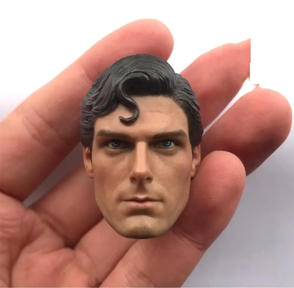 1/6 Male Hero Guy Christopher Reeve Man Head Sculpture Carving Model Fit 12inch Action Figures Collectable
