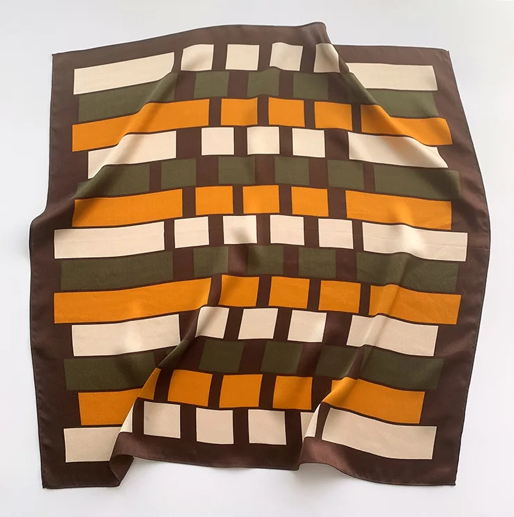 100% Natural Silk Square Scarf Women Hairband Neckerchief Wrap