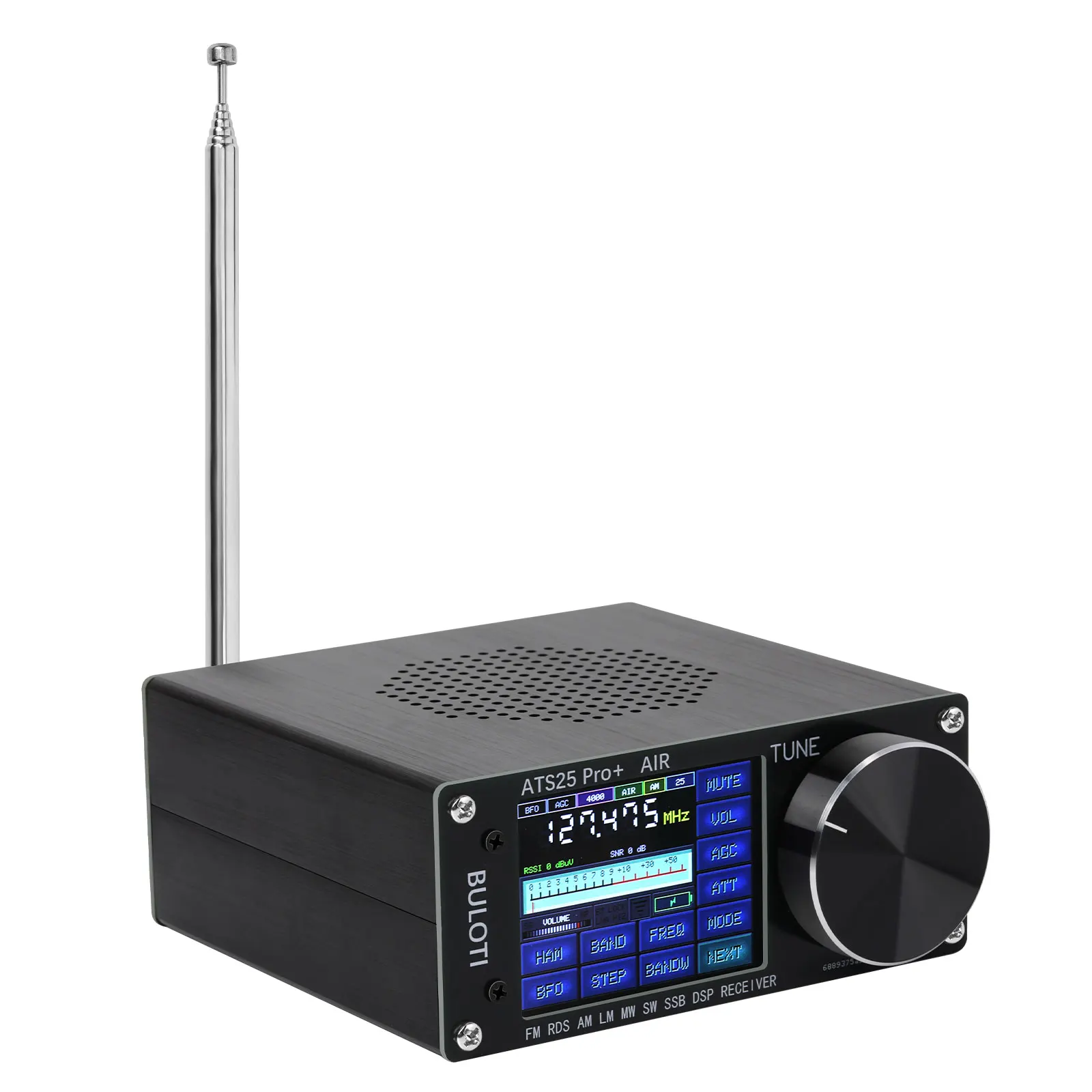 V4.2 ATS25 Pro+ AIR 118M-135.975Mhz Bluetooth full band radio receiver FM SW SSB MW LW SI5351 mixer receiver Replace ATS-25