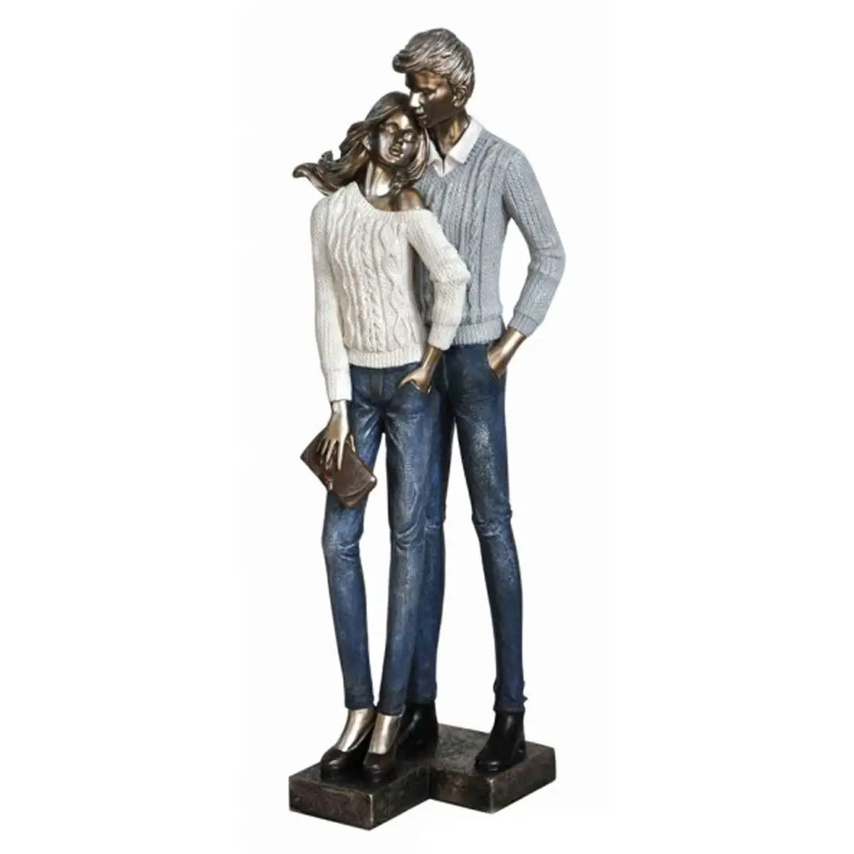 

Les craft De Lily [N1314] - Statuette 'Harmony Couple' Blue Gray Silver