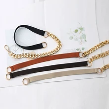 

Korean Fashion Retro Suit Elastic Chain Girdle Design Sense Metal Chain Detachable Belt Soft Wide Cummerbund Hot Body Corset