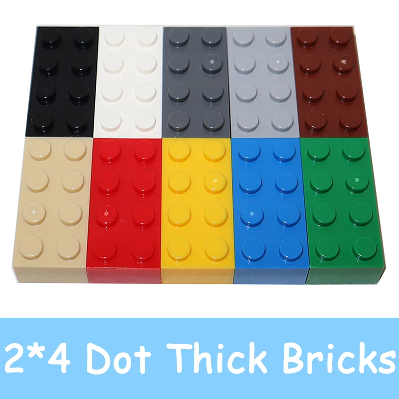 

20PCS MOC Assemble Particles 3001 2x4 Bricks Dots Thick 2*4 Building Blocks DIY Educational Creative Toy for Kids