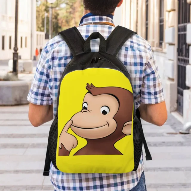 Stylish and functional M-onkey C-urious G-eorge Backpacks for college and school students.