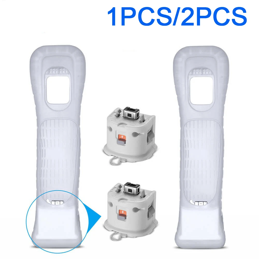 1 Set/2 Set Per Nintendo Wii Motion Plus Adapter Sensor + Custodia In Silicone Per Nintendo Wii Remote Controller Motion Enhancer Games