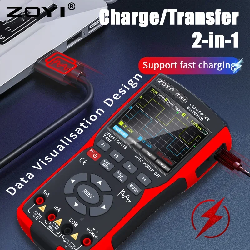 Multifunctional Instruments Dual-channel Oscilloscope 3-in-1 High Precision ZT-703S Multifunctional Multimeter Signal Generator digital multimeter digital oscilloscope signal generator