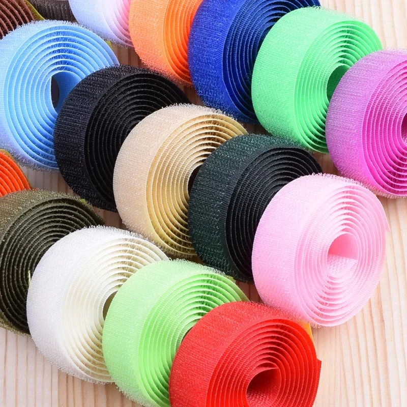 20mm Width Sew-On Hook & Loop Fastening Nylon Tape - 22 Vibrant Colors