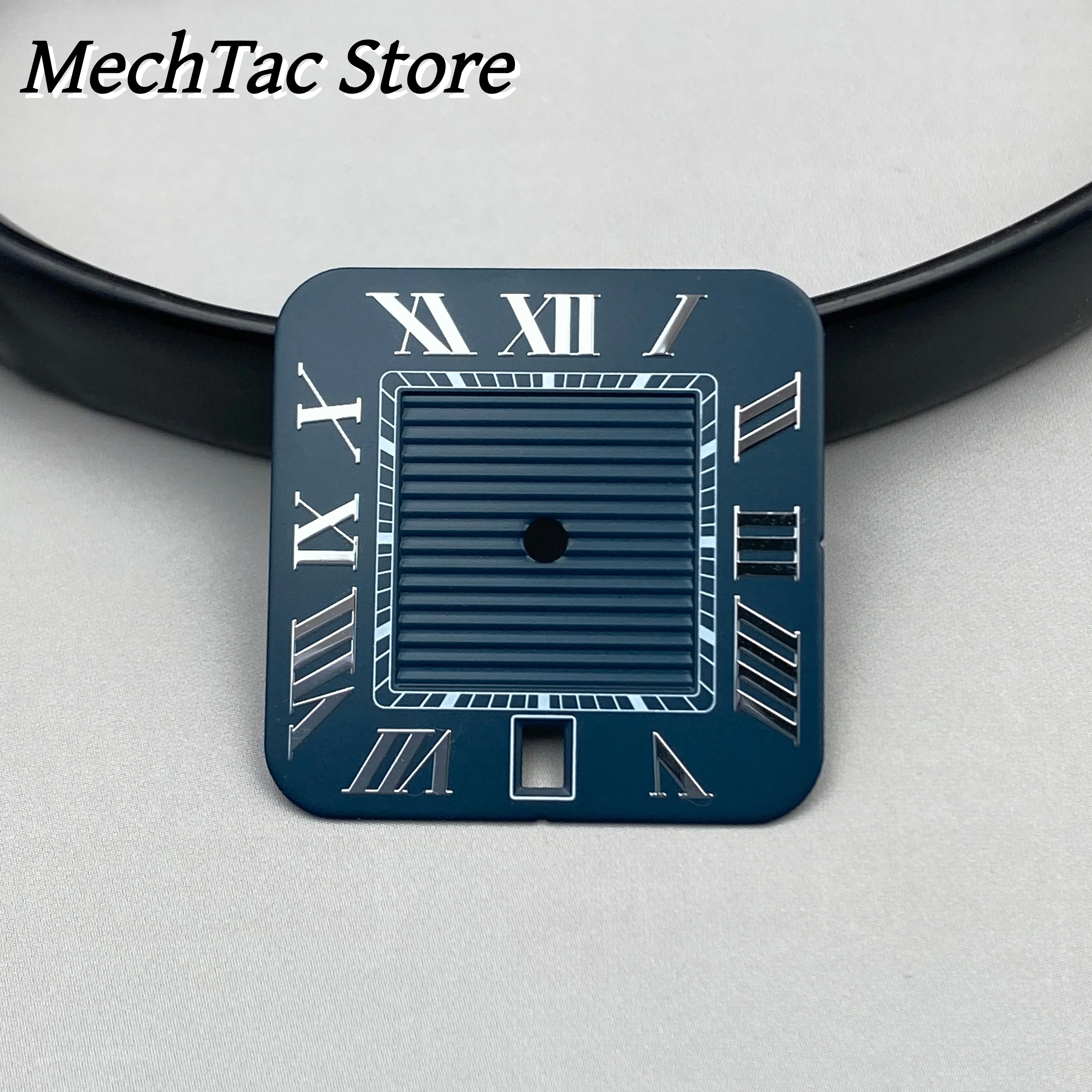27mm Single Calendar Square Watch Dial for Santos Mechanical Timepieces