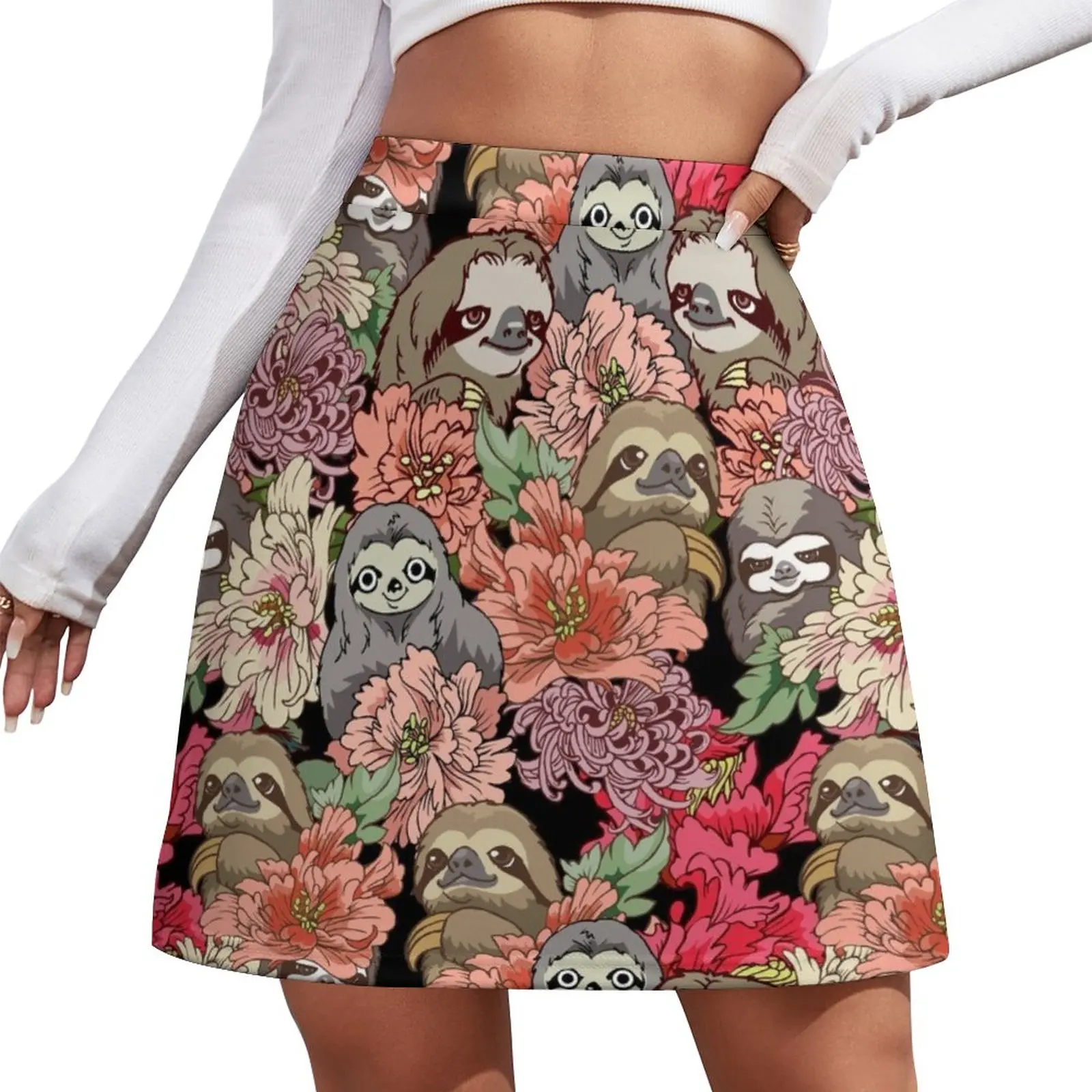 Because Sloths Mini Skirt womens skirts skirt sets short skirt outfit korean style 2023 new summer cfmoto logo print men s popular solid color short sleeved tops casual comfortable cotton sweatpants classic sets