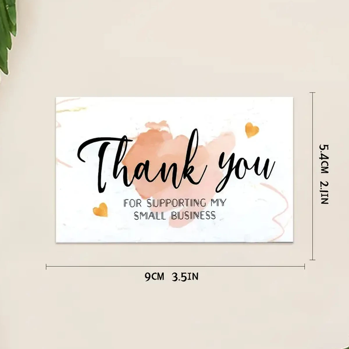 Thank You Cards Small Business 2.1 X 3.5 Inches Thank You Card Support Gifts Card Wedding Christmas Supplies 50pcs