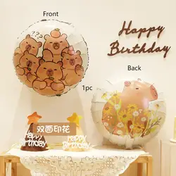 Cute Capybara Aluminum Balloons for Baby Showers & Kids' Parties - Photo Booth Decor & More (Capybara3)