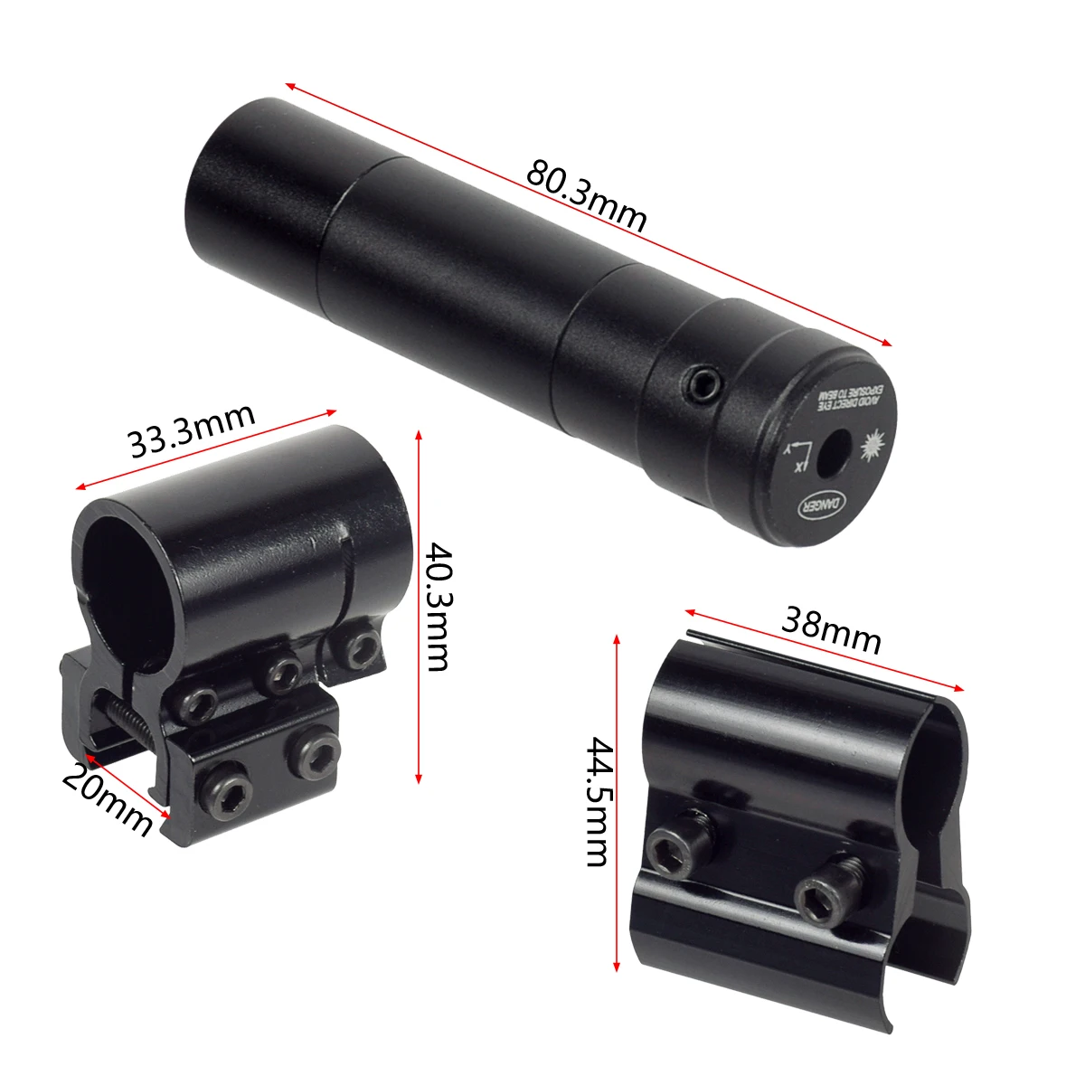 Red Dot Laser Sight Compact Tactical Red Laser Sights With Rail Mount for 11mm/20mm Rifle Pistol Airsoft With Batteries