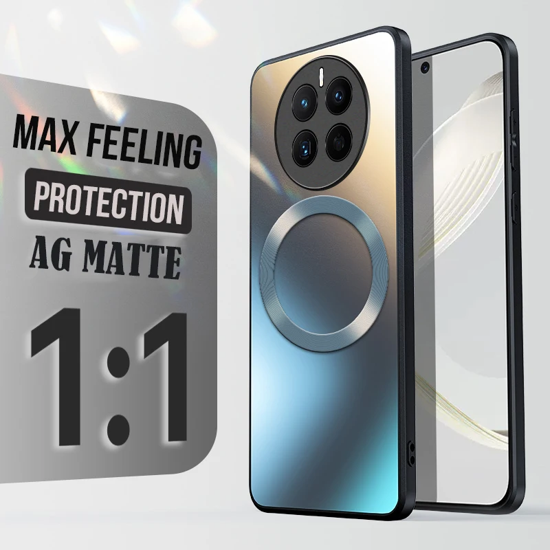 Sleek Frosted Matte Silicone Case with Magnetic Wireless Charging