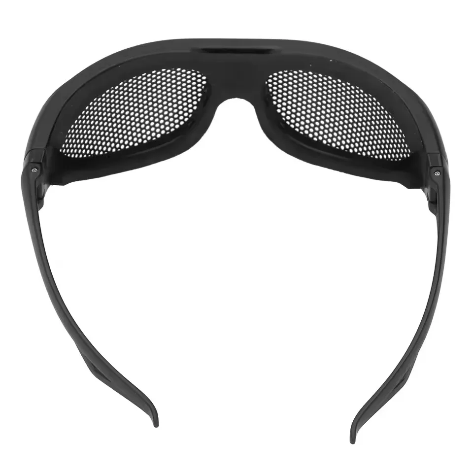Black PC Safety Goggles with Mesh Pattern for Outdoor Use