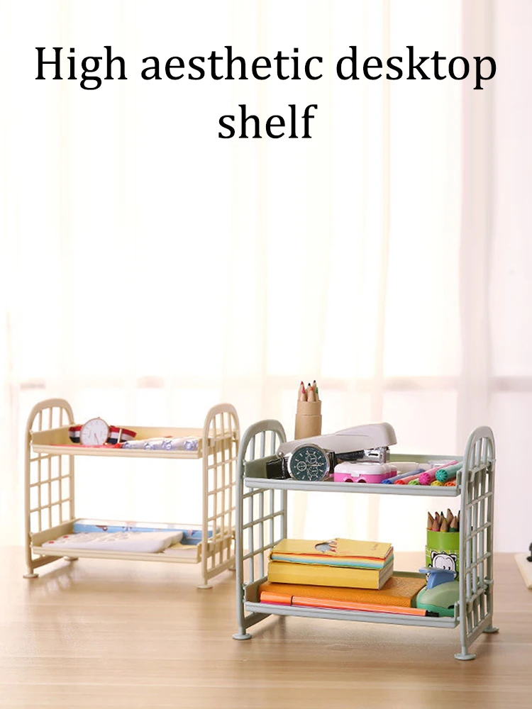 Multi-Storey Desktop Storage Shelf - Simple Horizontal Organizer for Office and Dormitory