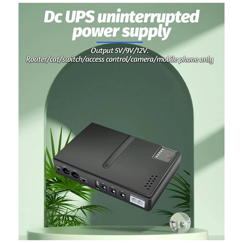 ABRU-New No Battery UPS Uninterruptible Power Supply Router DC1018L Router 5V9V12V Optical Modem Monitoring Backup EU-PLUG