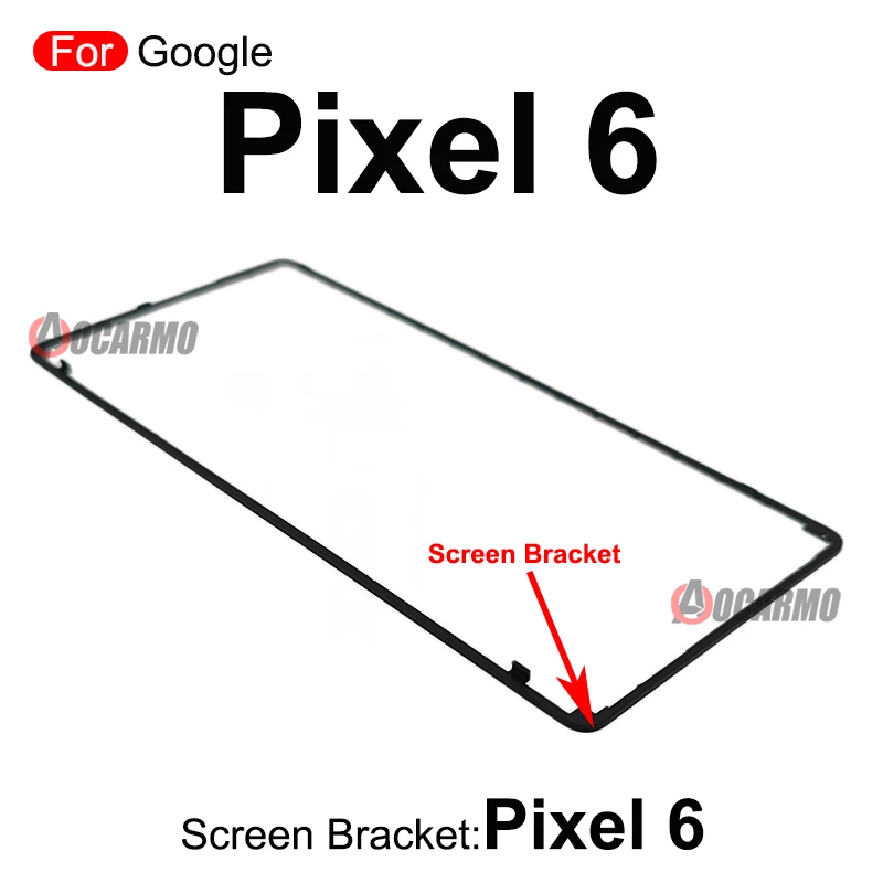 구글 픽셀 6 프로 3 3XL 4 XL 5 5A 6a 전면 스크린 스탠드 중간 베젤 프레임 LCD 디스플레이 브래킷 플라스틱 홀더 교체
