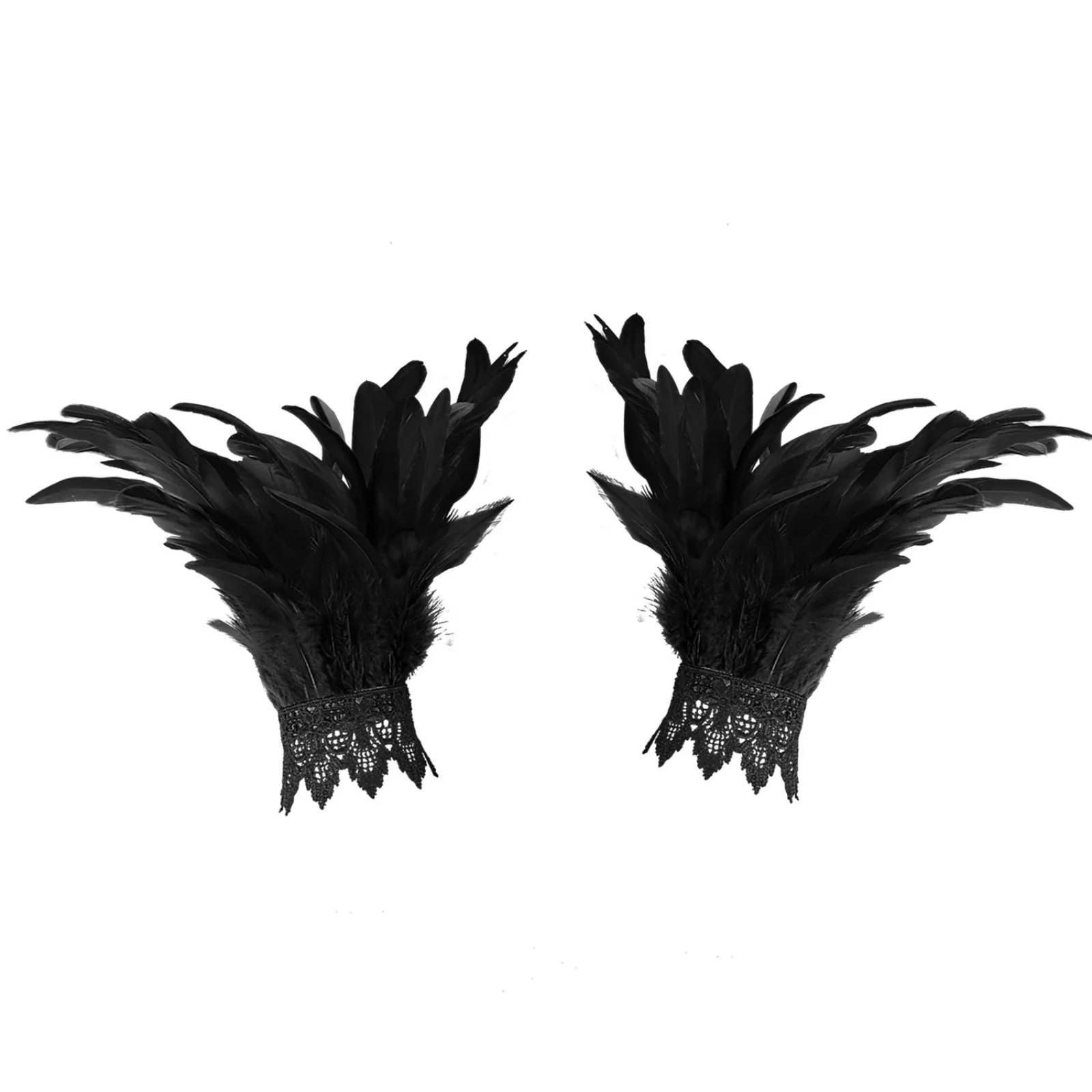 Women Feather Cuffs Fur Soft Feather Wrist Cuffs Women Bracelet Fur Cuff Accessories Festival Show Dance detachable wrist cuffs