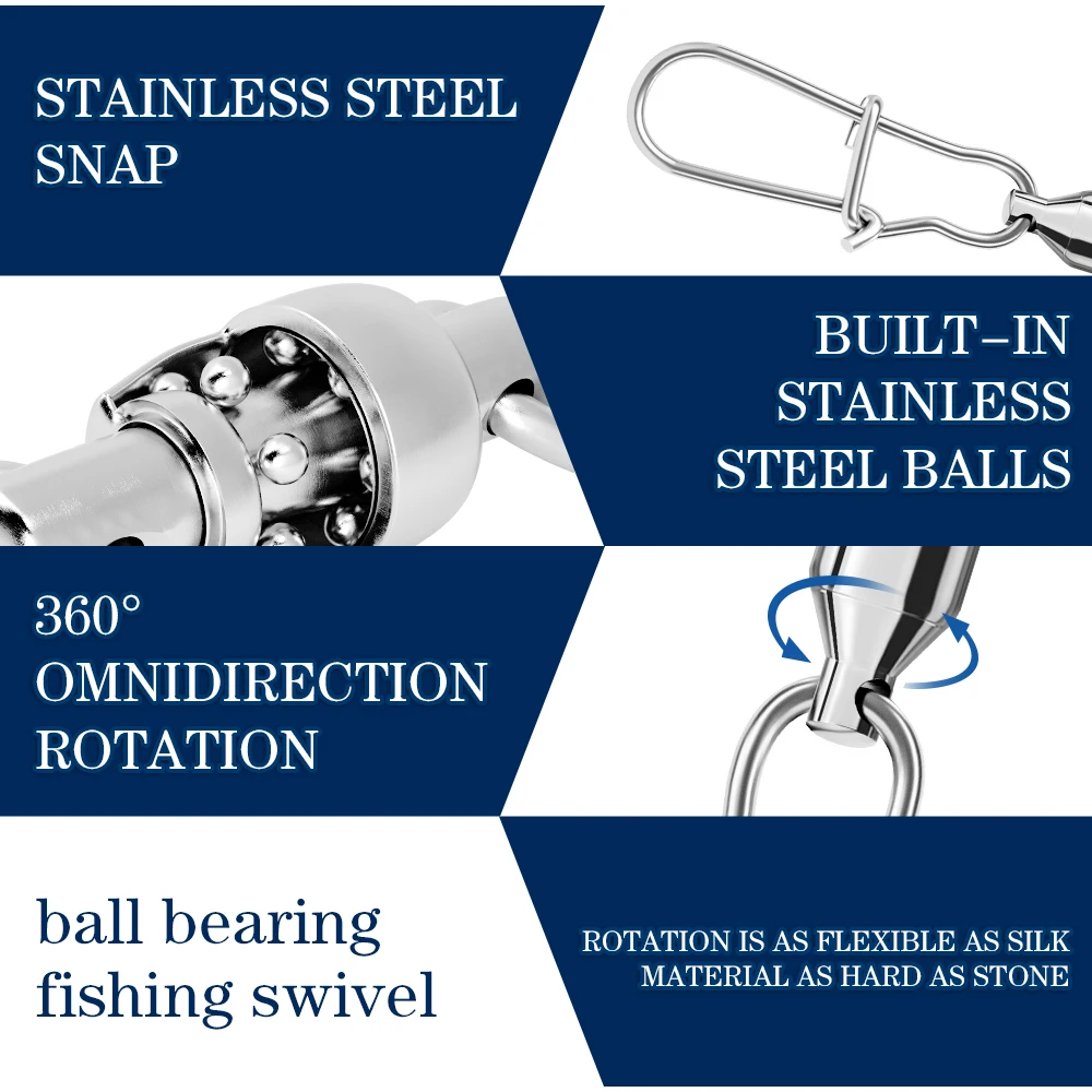 Buy Proberos 140pcs Fishing Swivel Snaps Kit Include Ball Bearing, swivel  snaps 