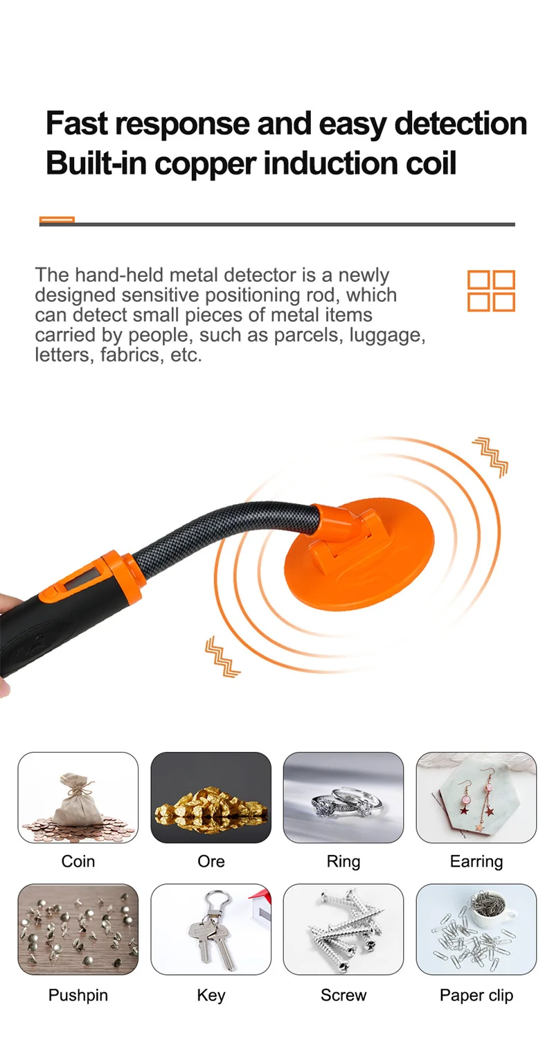 Pulse Indication Waterproof Handheld Metal Detector HS Series High Sensitive Underwater Pinpointer Portable Gold Metal Finders
