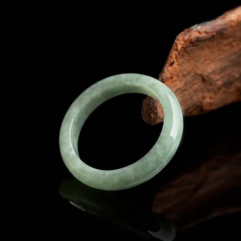 Jade Ring Inner Diameter 14mm-22mm Natural Burma Jadeite A-grade Bean Seed For Women