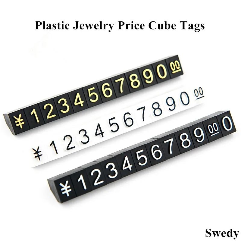 10 Strips 4x6mm Adjustable Retail Counter Combined Number Price Cube Tags Assembly Jewelry Price Display Label Sign Holder Tag small adjustable price tags euro hk us dollar assembly blocks number digit cube watch jewelry store counter display stand sign