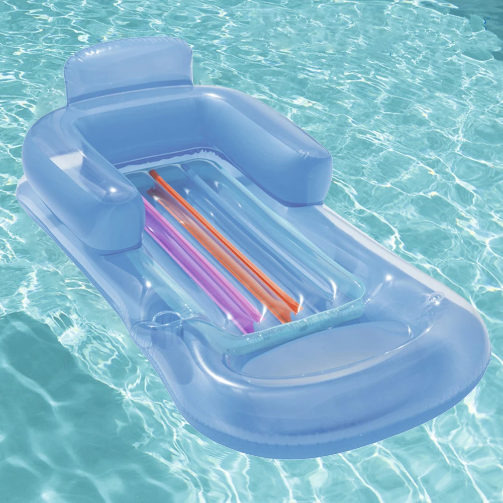 New PVC Inflatable Floating Row Foldable Air Mattresses Swimming Pool Summer Party Beach Water Float Bed Lounger Chair