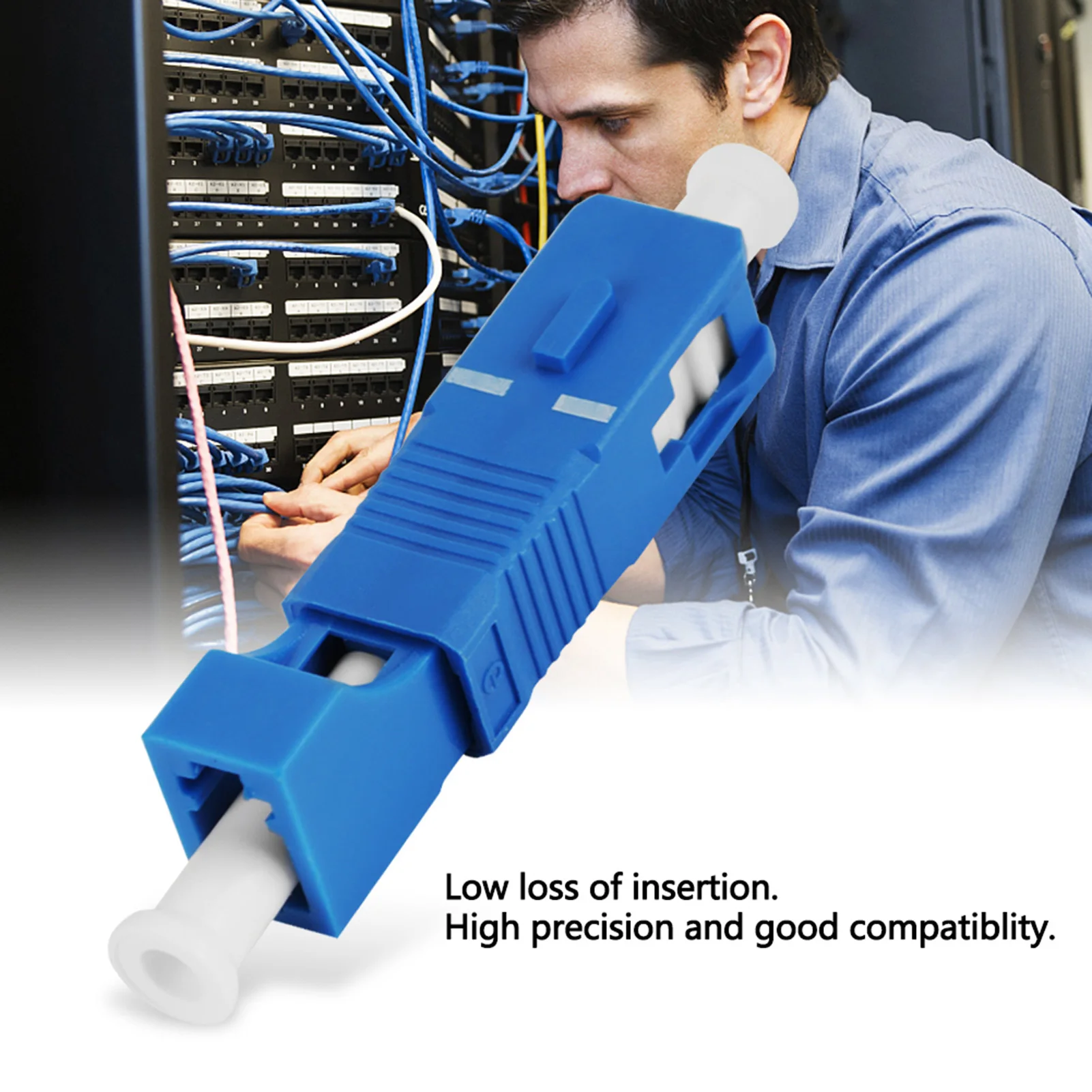 Single Mode SC Male to LC Female Fiber Optic Adapter