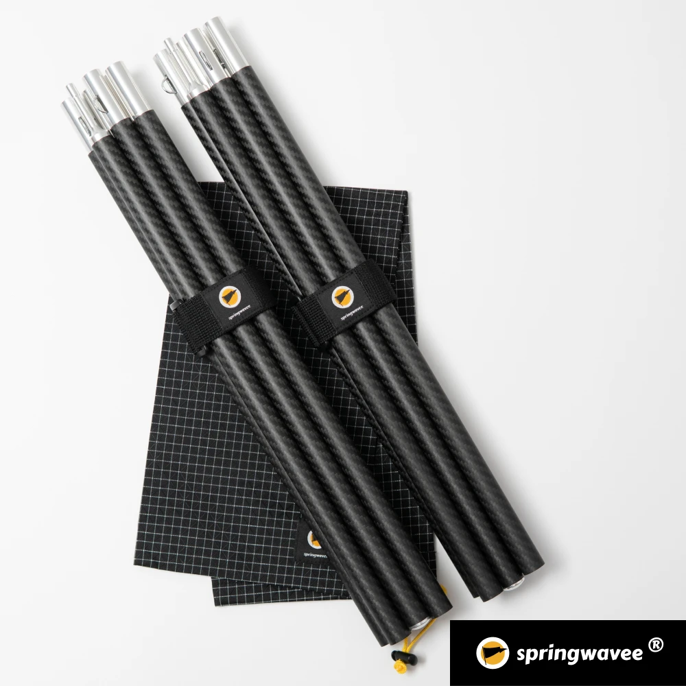 Carbon Fiber Canopy Pole/Tent Strut Springwavee 2.28m Adjustable Portable and Easy to Carry