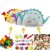 Fashion Colorful Mesh Beach Bag Sea for Kids Dinosaur Sea Shell Bag Beach Toys Storage Bag Adjustable Small Mesh Bag with Zipper 5