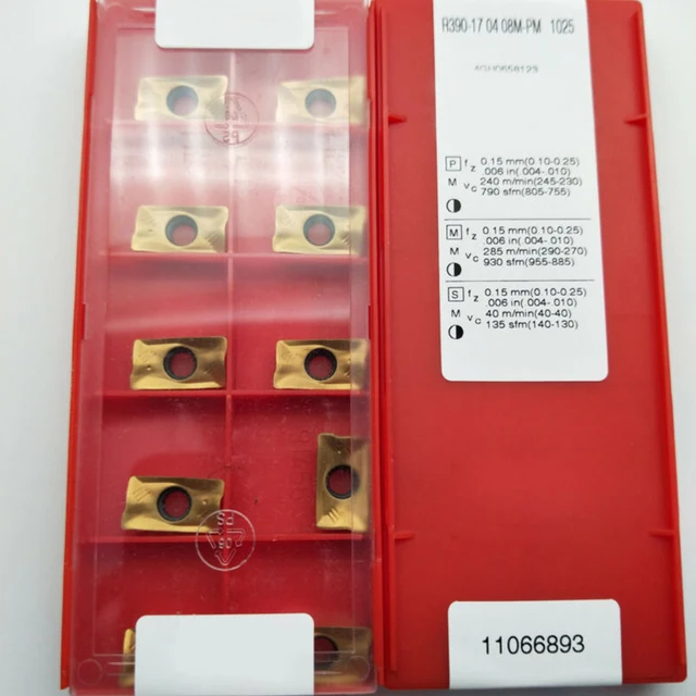 10pcs R390-17 04 08M-PM 1025 Indexable Carbide Cutter