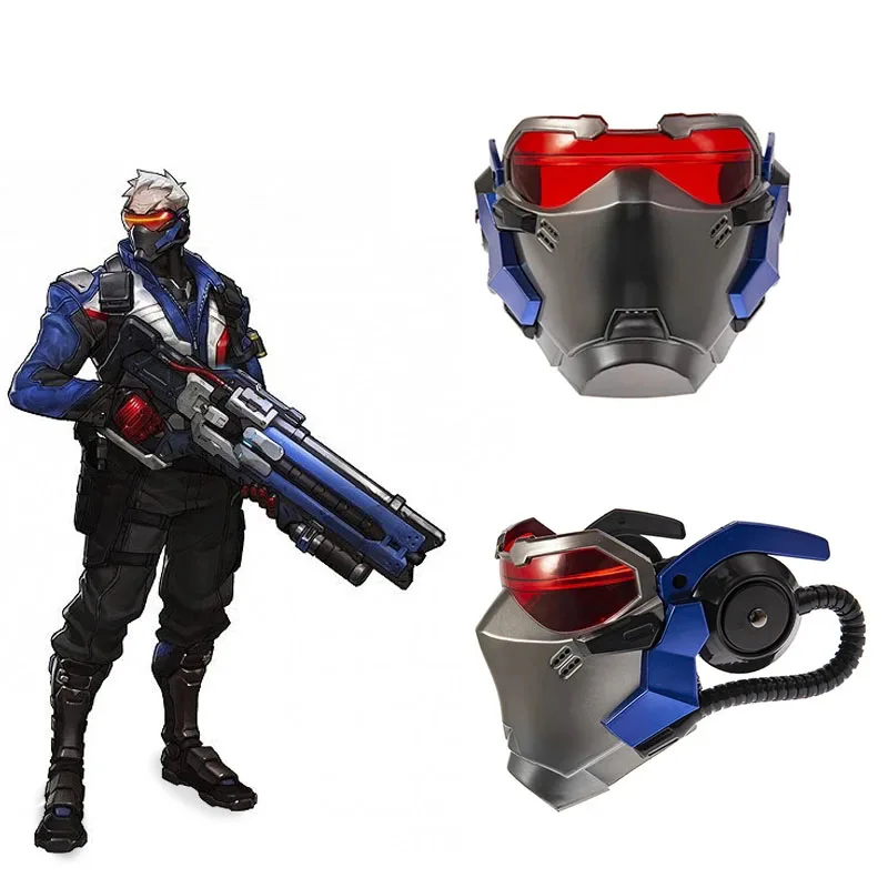 

Аксессуары для косплея аниме Overwatch SOLDIER:76, мужские маски, реквизит для игры вокруг Cos, аксессуары