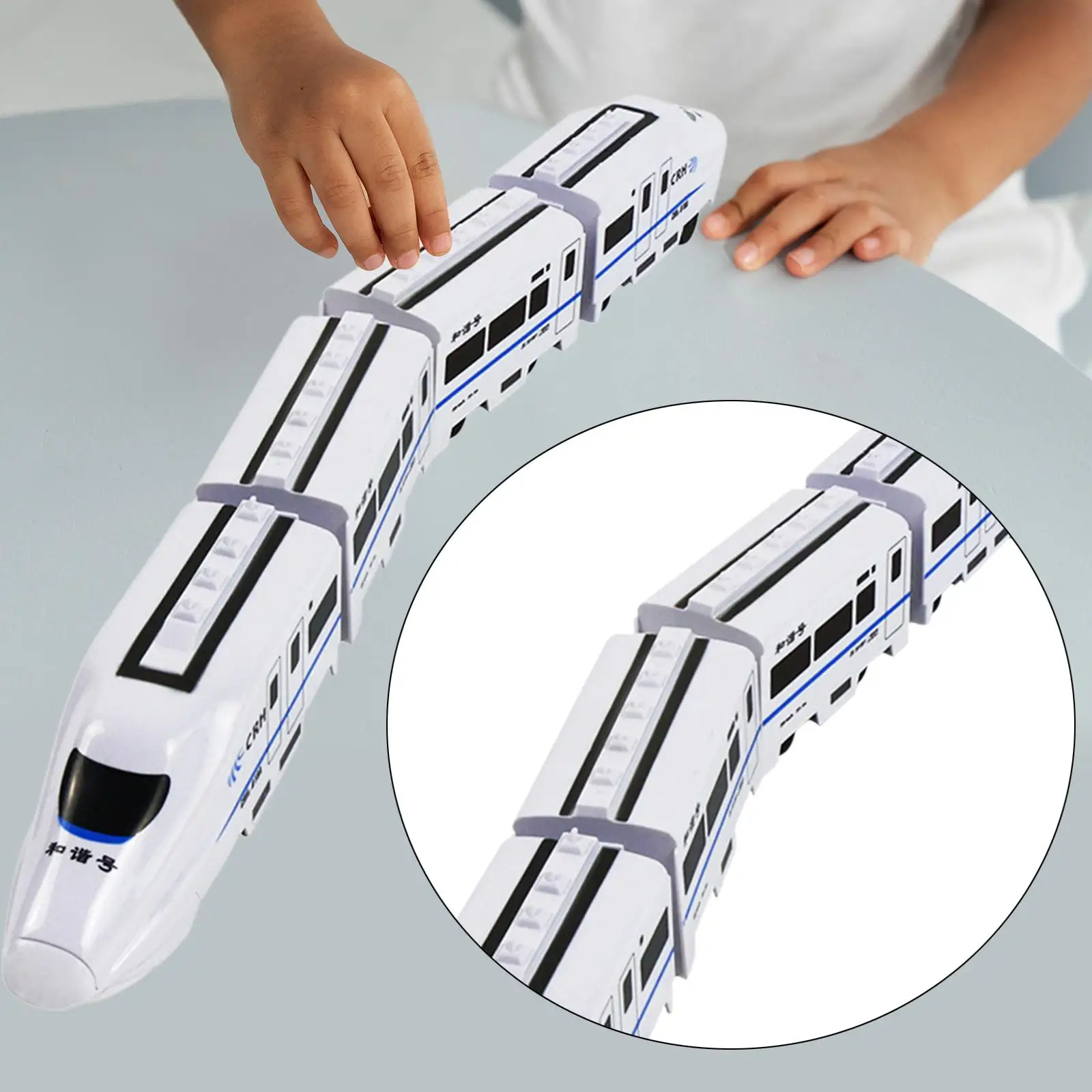 

Высокоскоростной поезд для мальчиков и девочек, имитация гармонии в масштабе 1:8, игрушечный Электрический поезд, подарок для малышей 3, 4, 5, 6, 7, 8 + лет