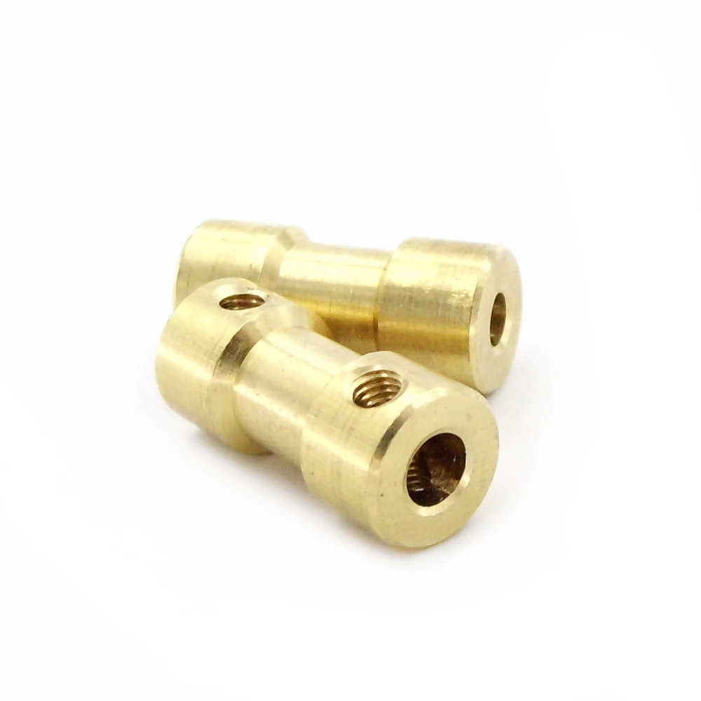 1PC 2mm 2.3mm 3mm 3.175mm 4mm 5mm 6mm Motor Shaft Coupling Copper Joint Coupler Connector for RC Boat Marine Car Robot — view 4