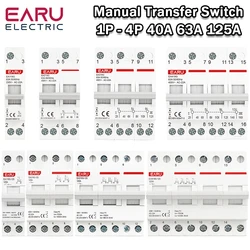 Modular Din Rail Dual Power Manual Transfer & Isolating Switch Circuit Breaker - 63A