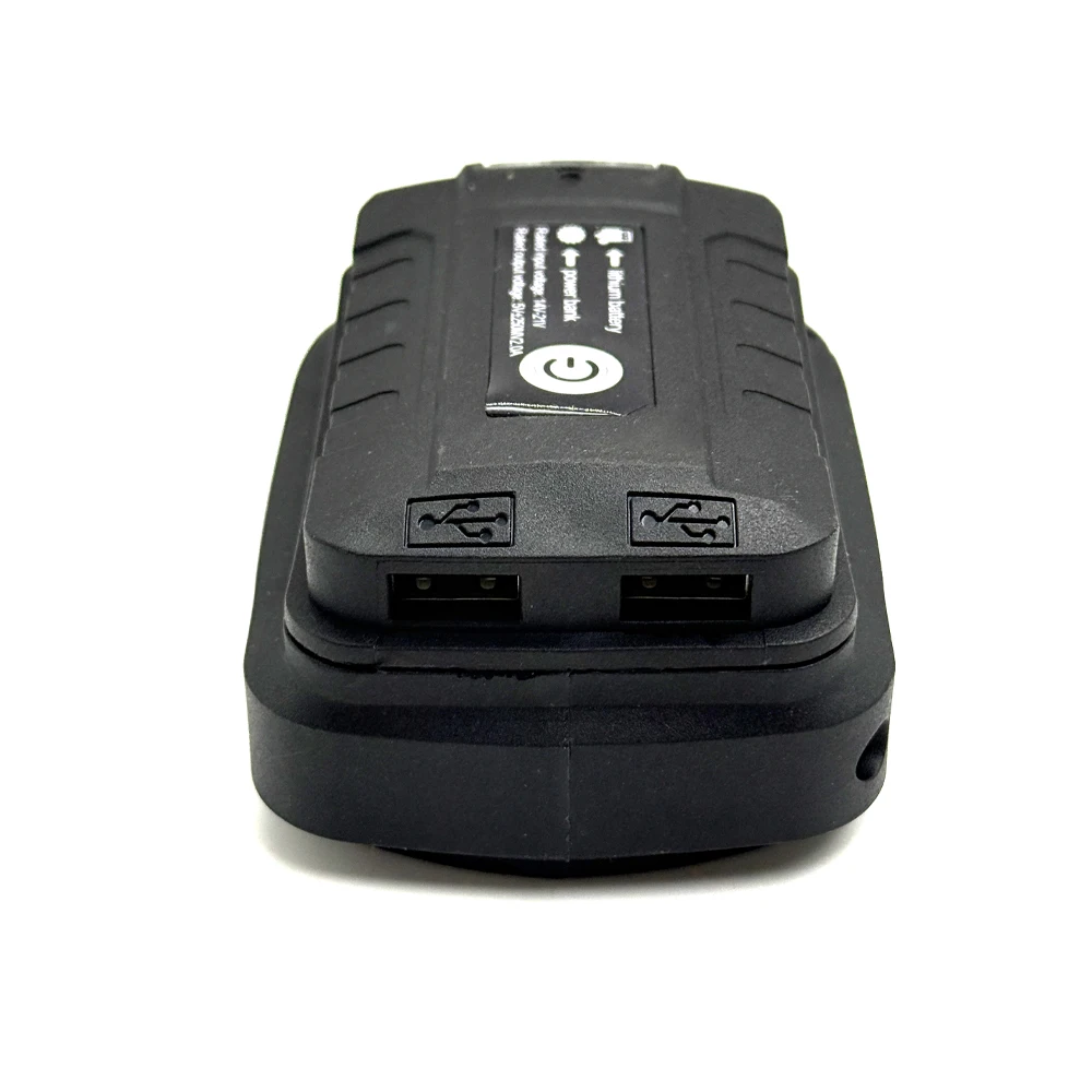 마키타 18V용 리튬이온 배터리 케이스 어댑터 듀얼 USB 포트 파워뱅크 휴대폰 충전기 LED 작업등 변환기 램프 플래시라이트