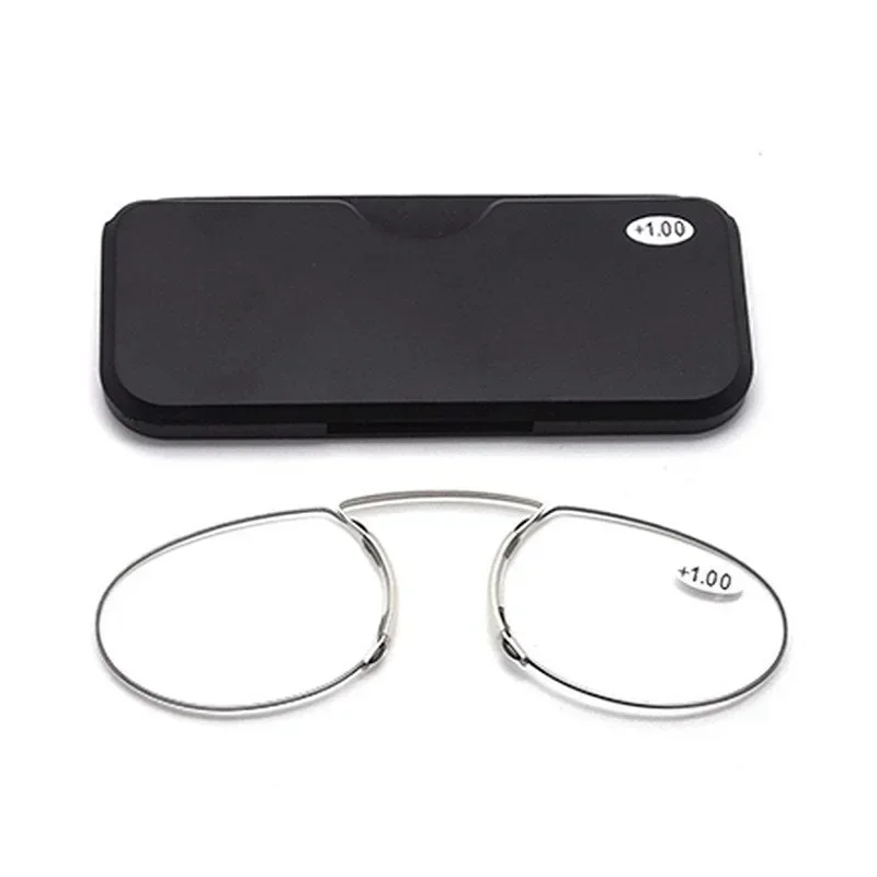 Rimless Nose Clip On Reading Glasses Mini Portable Legless Lazy Glasses Men Women Presbyopic Magnifying +1.0-+3.0 reading glasses
