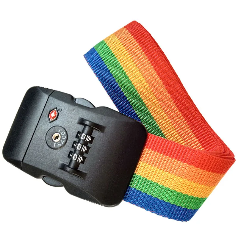 PP Luggage Belt 3 Digit Combination Luggage Strap with TSA Lock Travel EssentialsTravel Luggage Straps Suitcase Belts Adjustable 4