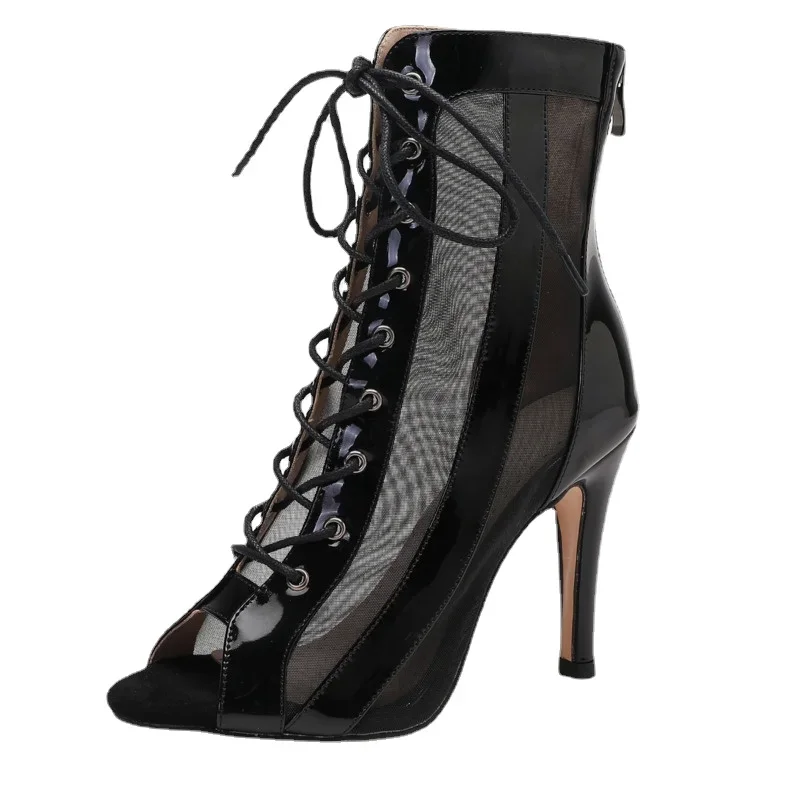 Women Heels  Peep Toe Boots Stilettos Jazz Dance Woman Shoes Ballroom Suede Sole Customizable For Latin Dancing Booties Big Size