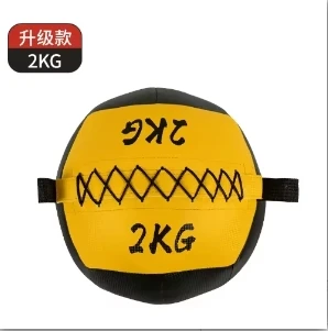 Gym Equipment 2kg Weighted Fitness Exercise Leather Soft Slam Medicine Ball